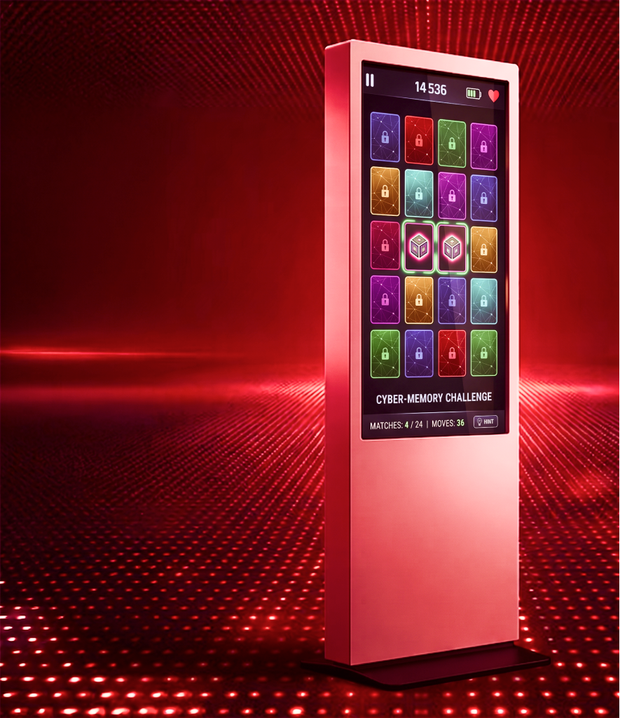 Secondary red-framed interactive game display