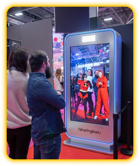 Large AI Photo Booth interactive event experience