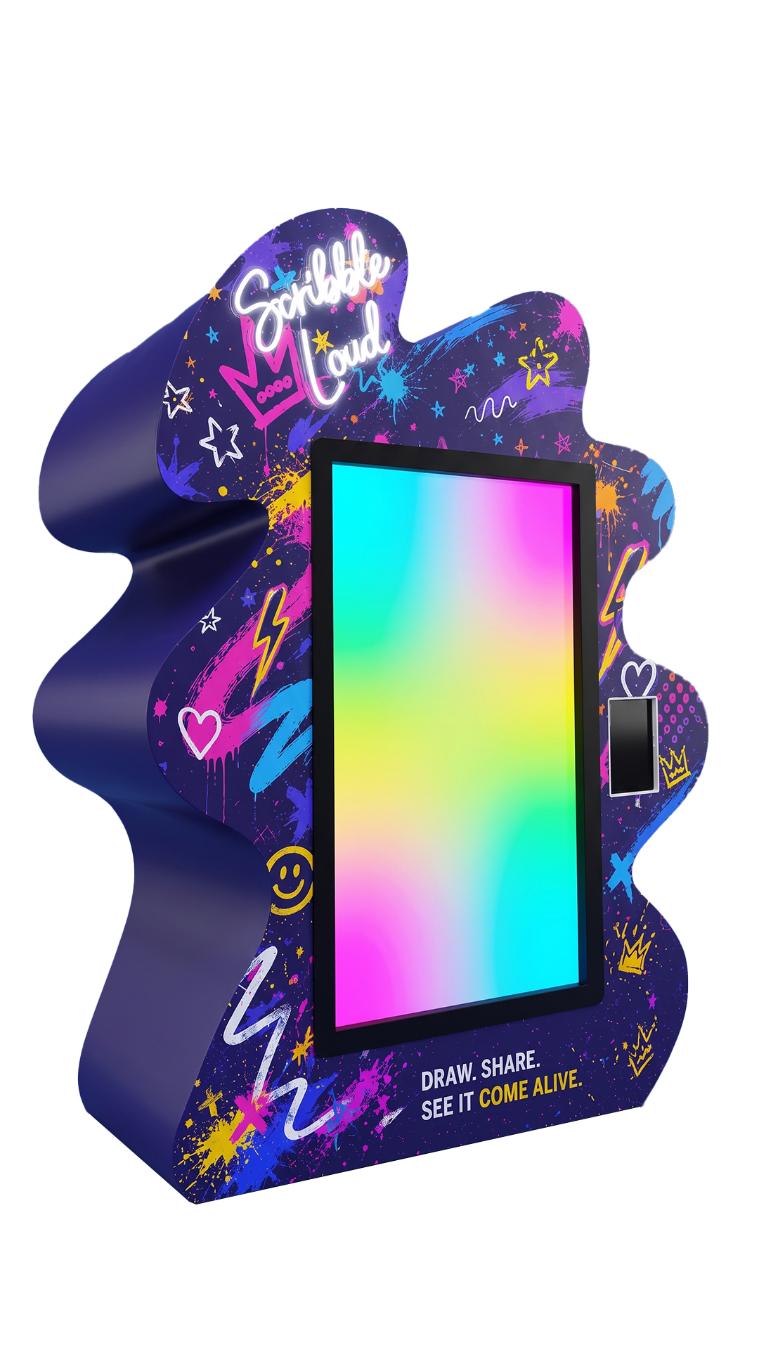 Large INtoEX Scribble Booth with branded drawing interface